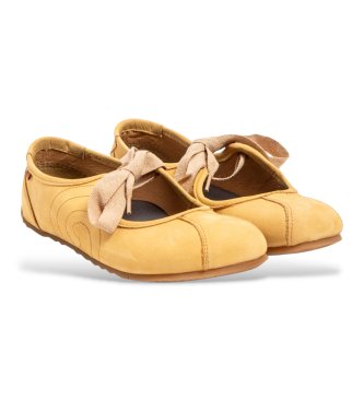 El Naturalista Manoletinas de piel N5936 amarillo