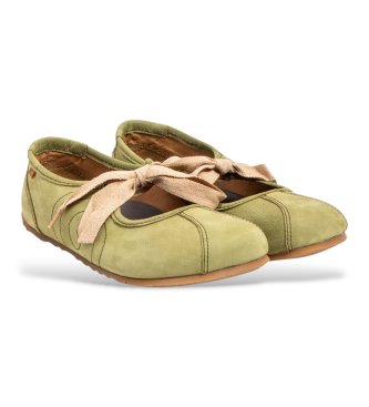 El Naturalista Leather ballet pumps N5936 green