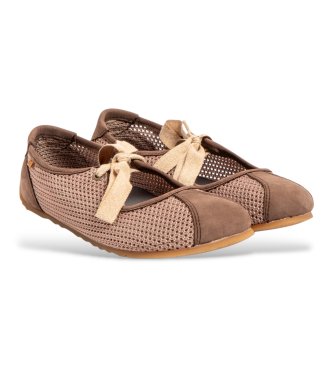 El Naturalista Manoletinas de piel N5936C marr�n