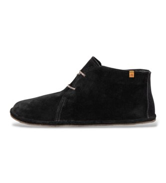 El Naturalista Bare black leather ankle boots N5672