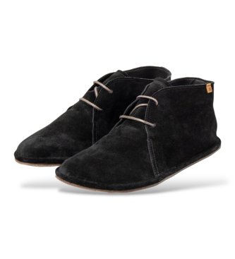 El Naturalista Bare black leather ankle boots N5672