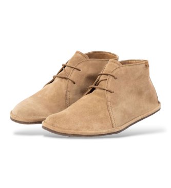 El Naturalista Bare beige Leather Ankle Boots N5672