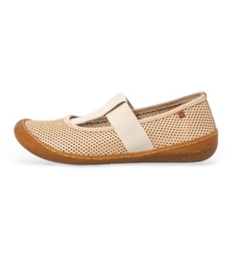 El Naturalista Leather Ballerina Shoes N5787R Pawikan beige