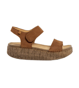 El Naturalista Leather sandals N5970 Shinrin brown -Platform height 5cm