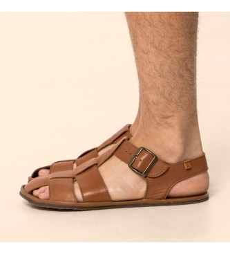 El Naturalista Skórzane sandały N5681 Bare Sandals brązowe