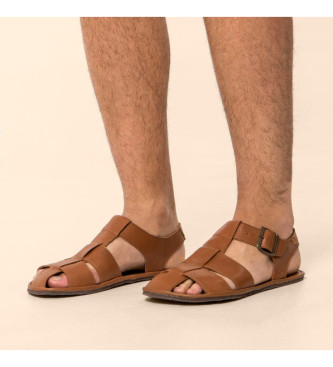 El Naturalista Skórzane sandały N5681 Bare Sandals brązowe