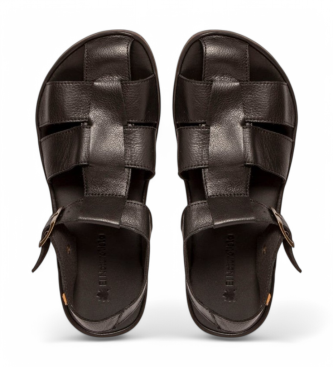 El Naturalista Skórzane sandały N5681 Bare Sandals czarne