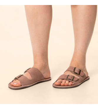 El Naturalista Braune Ledersandalen N5682