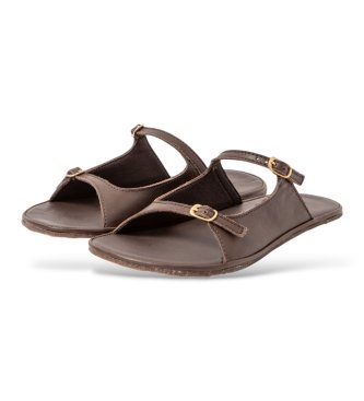 El Naturalista Sandales en cuir marron N5684 Bare