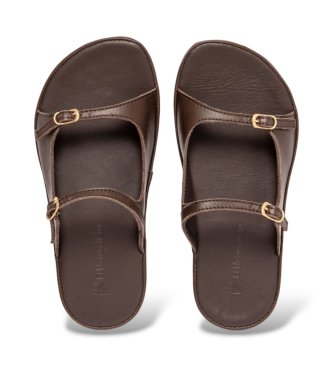 El Naturalista Sandales en cuir marron N5684 Bare