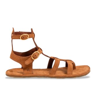 El Naturalista Brown leather sandals N5687
