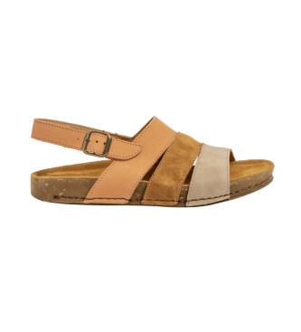 El Naturalista Brown leather sandals N5798