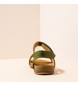 El Naturalista Leather Sandals N5810 Panglao Green 