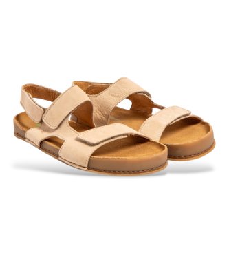 El Naturalista Beige leather sandals N6003