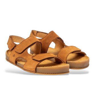 El Naturalista Brown leather sandals N6003