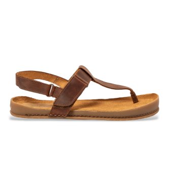 El Naturalista Brown leather sandals N6004