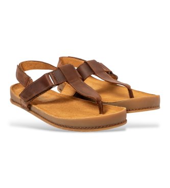 El Naturalista Brown leather sandals N6004
