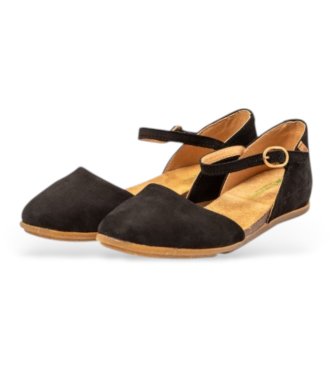 El Naturalista Sandali Stella in pelle nera Nd54