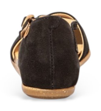 El Naturalista Sandali Stella in pelle nera Nd54