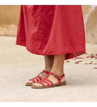 El Naturalista Sandali Panglao in pelle rossa N5803