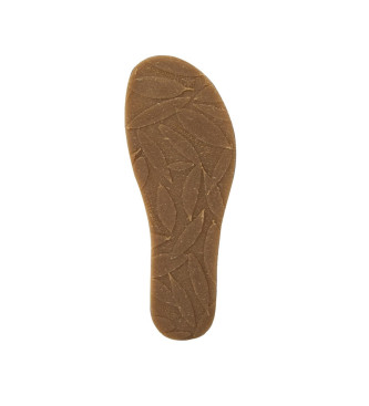 El Naturalista Leren sandalen N5852 bruin -Hoogte 5cm sleehak