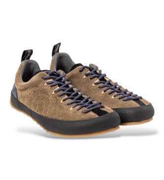 El Naturalista Brown leather sneakers N6082