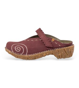 El Naturalista Sabots en cuir Ng96 Yggdrasil maroon