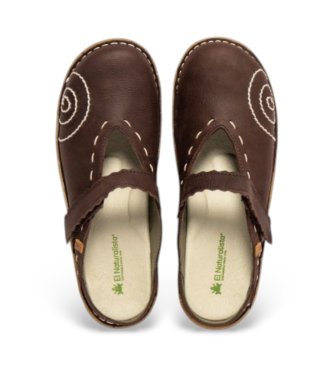El Naturalista Sabots en cuir Ng96 Yggdrasil marron fonc�