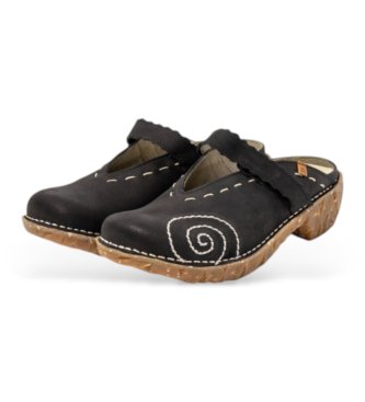 El Naturalista Ng96 Yggdrasil Leather Clogs noir