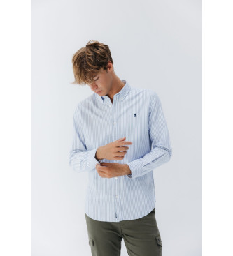 El Pulpo Camisa Oxford Raya Ancha azul