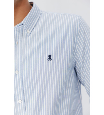 El Pulpo Camisa Oxford Raya Ancha azul