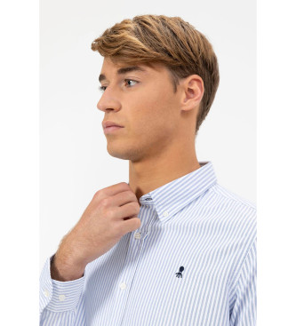 El Pulpo Camisa Popelin Oxford rosa azul