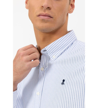 El Pulpo Camisa Popelin Oxford rosa azul