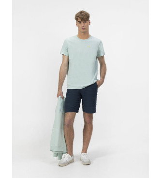 El Pulpo Basic turquoise embroidered T-shirt