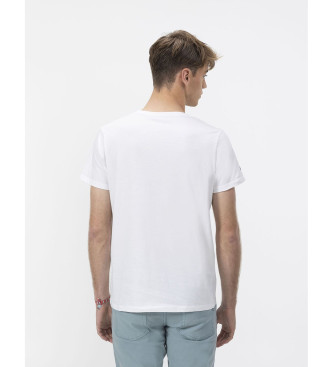 El Pulpo Basic hvid broderet T-shirt