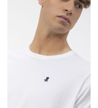 El Pulpo Basic hvid broderet T-shirt