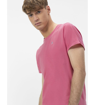 El Pulpo Basic roze geborduurd T-shirt