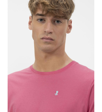 El Pulpo Basic roze geborduurd T-shirt