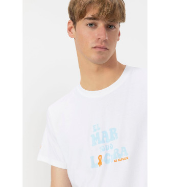 El Pulpo T-shirt O mar cura tudo branco