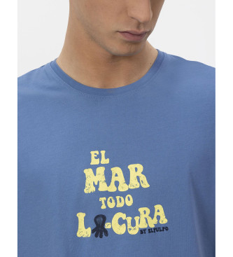 El Pulpo T-shirt O mar cura tudo azul