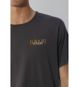 elPulpo T-shirt avec logo Tissu gris fonc