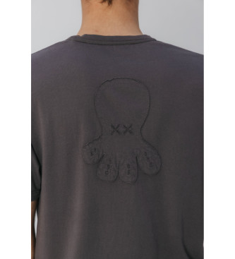 elPulpo T-shirt avec logo Tissu gris fonc