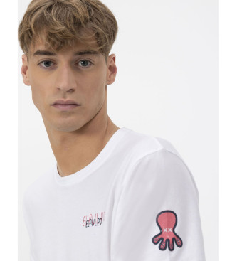 El Pulpo Triple Logo T-shirt white