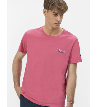 El Pulpo T-shirt com logtipo triplo desenhado rosa