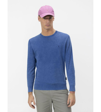 El Pulpo Basic Extrafijne Pullover blauw