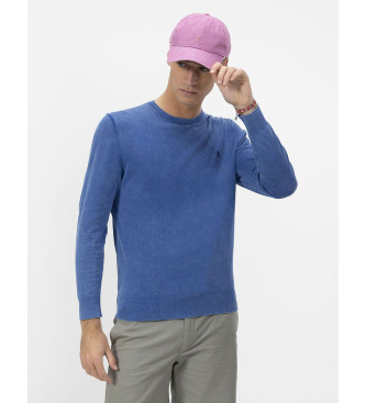 El Pulpo Basic Extrafijne Pullover blauw