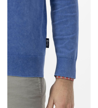 El Pulpo Basic Extrafijne Pullover blauw