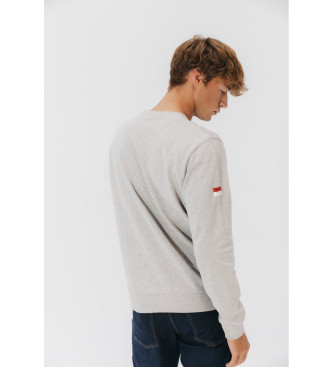 El Pulpo Embroidered Heritage Sweatshirt grey
