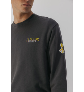 elPulpo Sweat  triple logo gris fonc