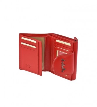 El Caballo Small Anicalf leather wallet red -10x10x2.5cm